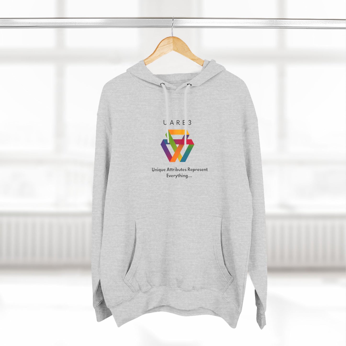 Three-Panel Fleece Hoodie featuring Unique Attributes Represent Everything