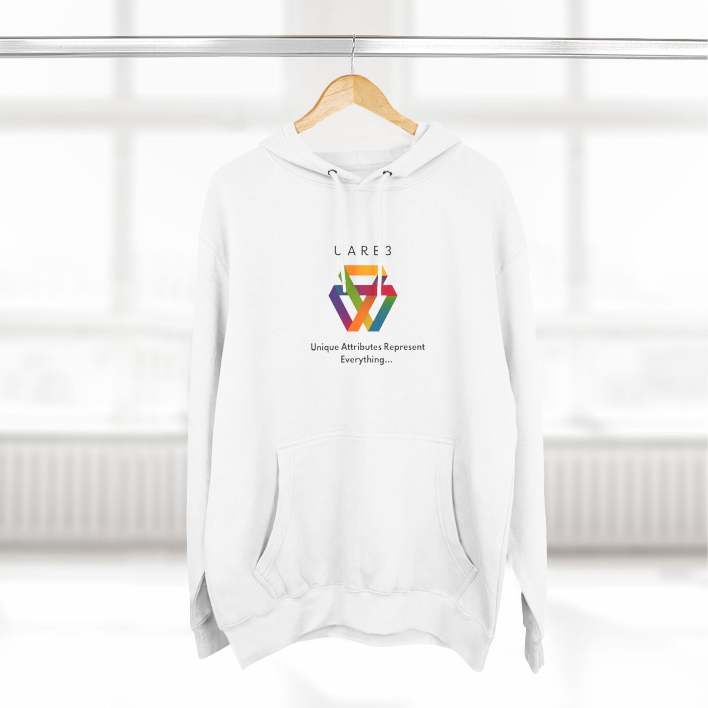 Three-Panel Fleece Hoodie featuring Unique Attributes Represent Everything