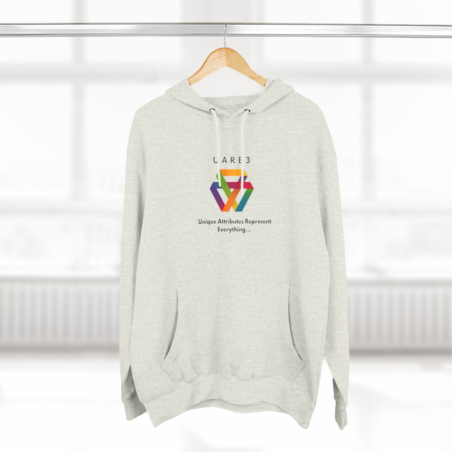 Three-Panel Fleece Hoodie featuring Unique Attributes Represent Everything