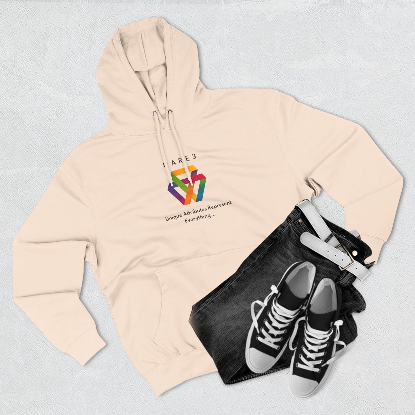 Three-Panel Fleece Hoodie featuring Unique Attributes Represent Everything